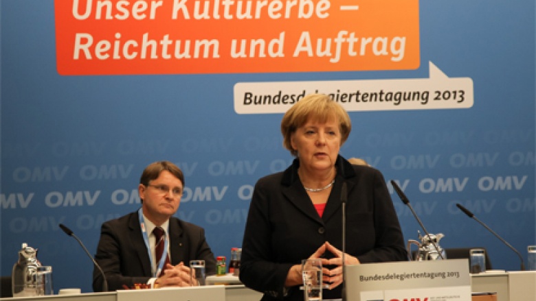 Bundeskanzlerin Dr. Angela Merkel bei ihrer Rede